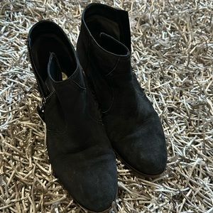 Black suede bootie